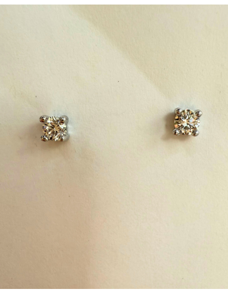 Orecchini Punto Luce Diamanti Oro Bianco – Acquista Online