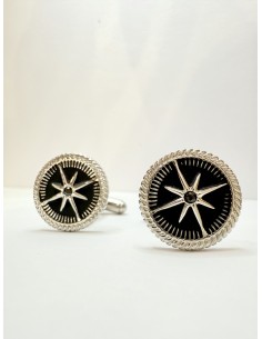 Gemelli Uomo Acciaio Rosa dei Venti – Vendita Online Marlù