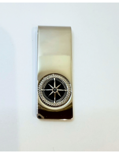 Fermasoldi Marlù Rosa dei Venti – Acciaio e Cristallo Nero