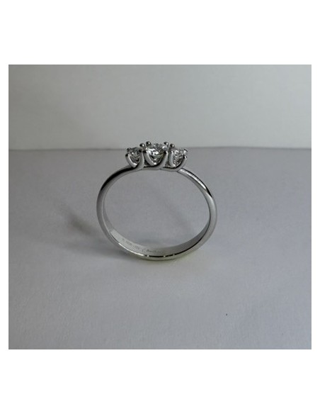 Anello Trilogy in Oro Bianco con Diamanti – Acquista Online